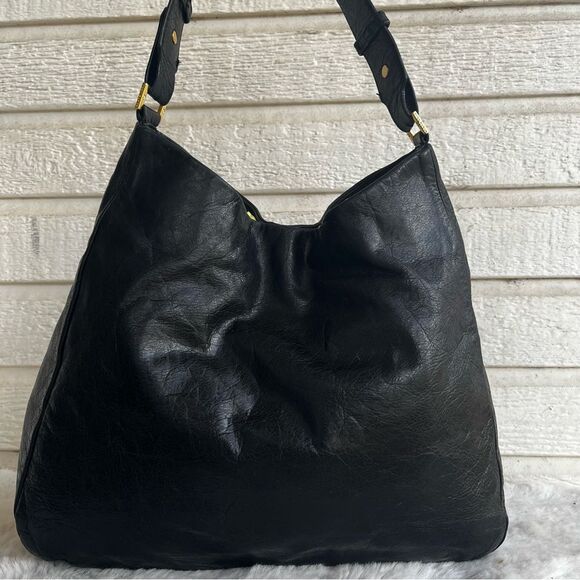 TORY BURCH Black Amanda Marion Robinson Hobo Baguette + Wallet Set - Picture 5 of 12